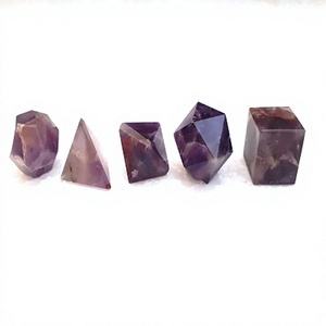 Pierre précieuse naturelle pierre de cristal sept chakras pierre de guérison collé géométrie sacrée solides platoniques chakra ensemble de guérison - Product Image 2