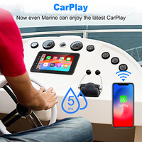 Rhythm IPX6 Unidad principal Marina impermeable Soporte de pantalla táctil de 8 pulgadas CarPlay Android Auto BT AM FM para accesorios de barcos