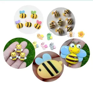 Resin Bee Flatback Cabochons Jewelry DIY Charms fit Earring Bracelet Pendants Finding Hair Clips Headwear Decor