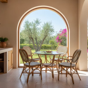 Ensemble de salle à manger en rotin/osier de style asiatique élégant et confortable pour la maison, la villa, l'appartement, l'hôtel, provenant d'Indonésie - Product Image 1