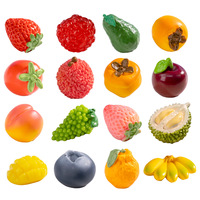 Accesorios DIY: Pequeños Adornos Colgantes de Resina de Color Sólido con Forma de Frutas (Durazno, Uvas) para Manualidades y Transmisiones en Vivo