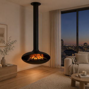 Cheminée à bois moderne noire de style chinois, <span class=keywords><strong>prix</strong></span> d'usine 2026, pour la maison - Product Image 3