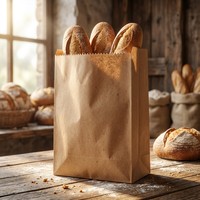 Özel Logo Baskılı Kraft Ekmek Kağıt Poşetleri Pencereli Toptan Dayanıklı Yağ Geçirmez Fırın Poşeti Tedarikçisi Çin