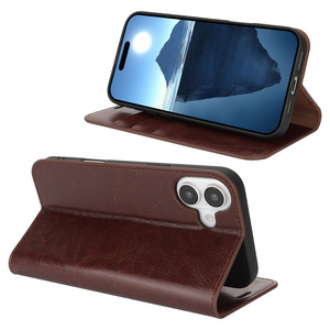 Funda a prueba de golpes para iPhone 16, funda tipo cartera con soporte de cuero Crazy Horse para iPhone 17 Pro - Product Image 5