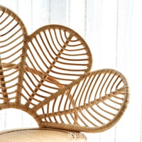 Designer Dernier Style Moderne Salon En Bois Fleur Dossier Rotin Tissage Chaise De Loisirs Fleur Rotin Vintage Meubles Chaise