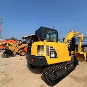 Mini machine d'occasion de 5 tonnes Komatsu PC56 avec pelleteuse sur chenilles à faible durée de fonctionnement en bon état à vendre - Product Image 6