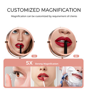 Hoge Kwaliteit Goud Led Licht Make-Up Tafel Spiegel Vrijstaande Badkamer Cosmetische Spiegels Voor Thuis - Product Image 3