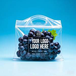 Transparent Fresh Fruit Vent Bag Moisture-Proof Zipper Eco-Friendly Custom PE Material Stand Pouch for Fruits Sushi Chewing <b>Gum</b> - Product Image 1