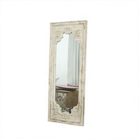 Miroir sur pied vintage chic argenté, décoration de luxe pour la maison, cadre métallique fait main, anti-explosion, incassable, personnalisable