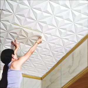 <span class=keywords><strong>Papier</strong></span> <span class=keywords><strong>peint</strong></span> de plafond auto-adhésif Daqian DQ en vinyle, imperméable, blanc, autocollant pour toit, ignifuge, insonorisant, garantie 5 ans - Product Image 1