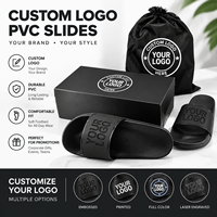 Sandales à glissière en PVC avec logo personnalisé, boîte cadeau et sac à cordon |   Chaussures durables et confortables pour les événements et les équipes de marques