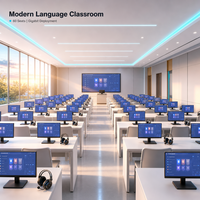 Kit de mise à niveau pour laboratoire linguistique : contrôleur central et logiciel pédagogique pour la diffusion vocale en classe multimédia et les projets de formation