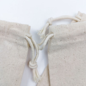Small Cotton Canvas Draw String Muslin <b>Bags</b> Linen <b>Bag</b> Sachet <b>Gift</b> Pouch for Party Home Supplies - Product Image 5