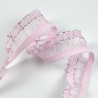Nylon coudre vêtements sous-vêtements dentelle décoration sangle élastique ruban vêtement garniture élastique dentelle sangle ceinture