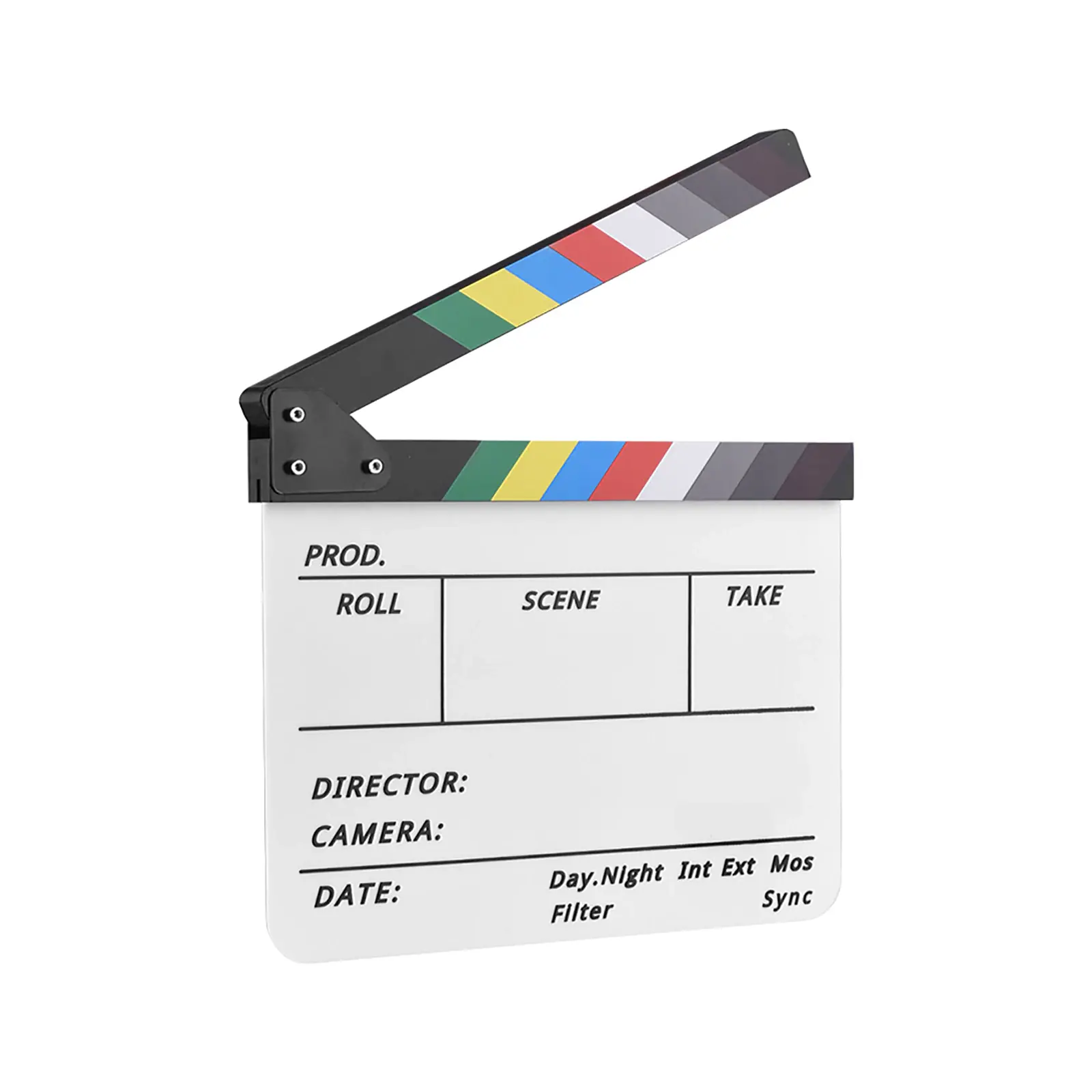 Claqueta acrílica profesional para cine, Clapper para TV, película de cine, película de corte, escena de acción, tablero