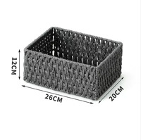 Panier de rangement en rotin tressé pour bureau, pour trier et ranger clés, télécommandes et collations