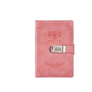 Bộ Quà Tặng Sổ Tay Du Lịch Văn Phòng Phẩm A5 Tùy Chỉnh Sổ Tay Nhật Ký Giấy Kraft Bìa Cứng Dành Cho Học Sinh Có Khóa Cho Nữ - Product Image 3