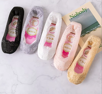 Chaussettes basses invisibles en dentelle pour femme, fines, antidérapantes en silicone, tricotées, absorbant la transpiration, anti-frottement – Nouveauté été