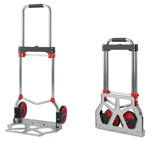 High performance aluminum two-wheeled foldable trolley for living airport hotels