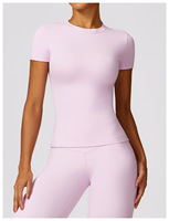 Vrouwen Sneldrogende Mode Ademend Hoge Kwaliteit Sport Hardlopen Fitness Workout Yoga Shirt