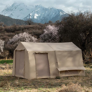 خيمة تخييم قطنية مخصصة بتصميم عتيق، خيمة خارجية سميكة مقاومة للمطر بغرفة نوم واحدة وغرفة معيشة واحدة، سريعة الفتح وقابلة للنفخ - Product Image 5