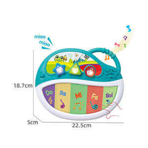 Clavier de piano en plastique à 5 touches pour enfants, jouet musical éducatif avec effets lumineux et sonores pour bébés - Vente en gros - Product Image 2