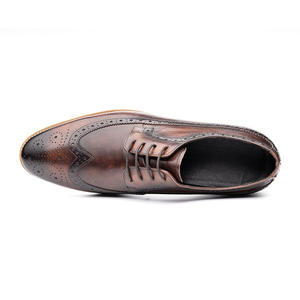 Dernières nouveautés : Chaussures Derby pour hommes en cuir véritable, de luxe, élégantes, décontractées et habillées, avec motif laser et semelle antidérapante. - Product Image 2
