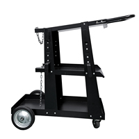 Chariot de soudeur d'usine en acier épais avec 4 supports de câbles et roues de 7 pouces pour machine à souder, chariot de soudage personnalisé OEM