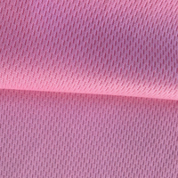 Malla de punto Birdseye multicolor de 140 g/m², material 100% poliéster 75D/72F, tela de malla ojo de pájaro para camisetas de fútbol y polos.