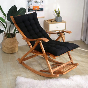 Chaise longue de soleil extérieure de chaise berçante étendue de jardin en <span class=keywords><strong>bois</strong></span> portatif durable avec le coussin - Product Image 3