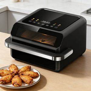 Forno Friggitrice ad Aria Multifunzione Formato Famiglia con Teglia per Pizza - Frigge, Arrostisce, Cuoce, Disidrata, Girarrosto - Product Image 1