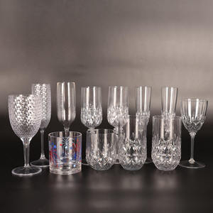 Verres à vin en <span class=keywords><strong>plastique</strong></span> incassables, verres à cocktail détachables, verres à vin personnalisables en couleur, 220 ml, flûtes à champagne réutilisables effet diamant - Product Image 5