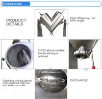 Machine de mélange industrielle pour poudres alimentaires et chimiques, équipement de mélange de type V