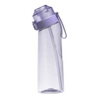 Bouteille d'eau personnalisée de 650 ml sans BPA en Tritan, circulaire, pour le camping, avec capsule aromatisée aux fruits et parfumée à l'air, avec bouchon à capsule aromatique