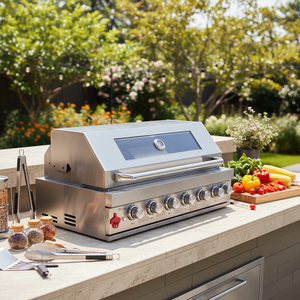 Parrilla de Hierro Fundido para Exteriores de 43 Pulgadas, Estilo Americano, con Rejilla de Cocción de 8 mm para Barbacoa y Patio, DY601B - Product Image 1
