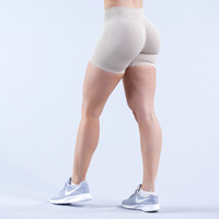 Short de sport athlétique taille mi-haute à séchage rapide en nylon compressif pour fitness et yoga, personnalisable