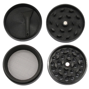 63 Mm Tùy Chỉnh Màu Đen Kẽm Hợp Kim Nhôm Thuốc Lá Máy Xay 4 Phần Lớn Thảo Mộc Máy Xay - Product Image 3