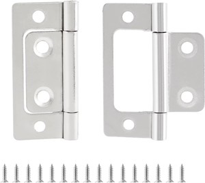 Charnière YOYOW blanche en fer sans mortaise, petite taille, réglable, installation facile pour salle de bain et portes/fenêtres en bois - Product Image 1