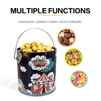 Seau à Popcorn Métallique Décoratif JYB Multi-Tailles – Contenant en Métal pour Popcorn, Commande en Gros Prise en Charge pour Carnavals/Fêtes d'Enfants