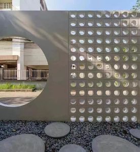 Plester dekorasi pagar eksterior dan Interior dinding beton berongga kualitas tinggi blok angin semen Firebrick - Product Image 5