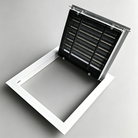 Grille d'aération à battant en alliage d'aluminium Lishine, durable, à lamelles fixes, pour système de ventilation HRV ERV personnalisé, CVC
