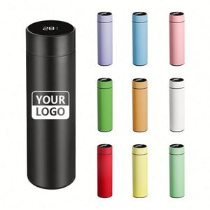 กระติกน้ำเก็บความร้อนสุญญากาศสแตนเลสสตีล 500 มล. แบบมีโลโก้สั่งทำ  กระบอกน้ำเก็บอุณหภูมิอัจฉริยะ ดีไซน์คลาสสิก - Product Image 6