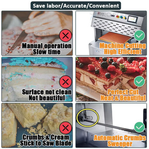 เครื่องตัดเค้กทรงกลมและสี่เหลี่ยมอุปกรณ์อบอเนกประสงค์แบบอุตสาหกรรมทำงานอัตโนมัติเต็มรูปแบบ - Product Image 6