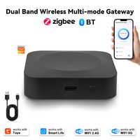 Tuya Smart Zigbee Gateway, Hub Multimodo WiFi de Doble Banda 2.4G 5G para Automatización del Hogar, Control por APP, Smart Hub