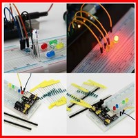 Composants électroniques, condensateur électrolytique permanent, résistance, LED, kit de platine d'expérimentation à 830 trous, pack de composants UNO R, kit de démarrage pour débutants