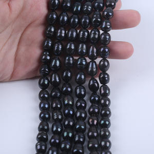 Perlas Sueltas Blancas Casi Redondas de 9-10 mm, Perlas de Agua Dulce Naturales Rosadas, Cultivadas en Acuicultura, Perlas de Patata Perforadas, Venta al por Mayor - Product Image 2