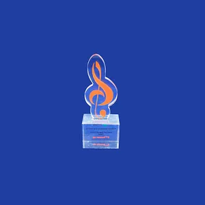 Custom Plexiglass music award plaques, acrylic awards for music