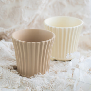 Pot de fleurs en céramique rayé de style <span class=keywords><strong>japonais</strong></span> petit bassin de bureau simple décor à la maison plusieurs options de couleur jardinières de salon - Product Image 6