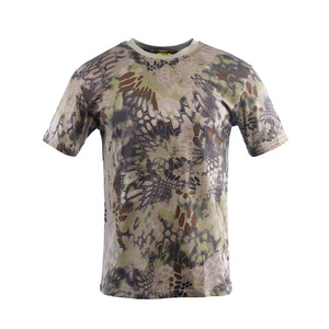 Camiseta de Manga Corta de Algodón con Camuflaje Vintage de 250 g/m², Corte Holgado, Transpirable, Absorbe la Humedad, Ideal para Entrenamiento Físico de Verano - Product Image 5
