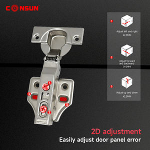 Петли Consun Hardware 2D/3D с автоматическим самозакрыванием и регулировкой для кухонных шкафов, гидравлические, из нержавеющей стали, с плавным закрыванием, для мебели - Product Image 2